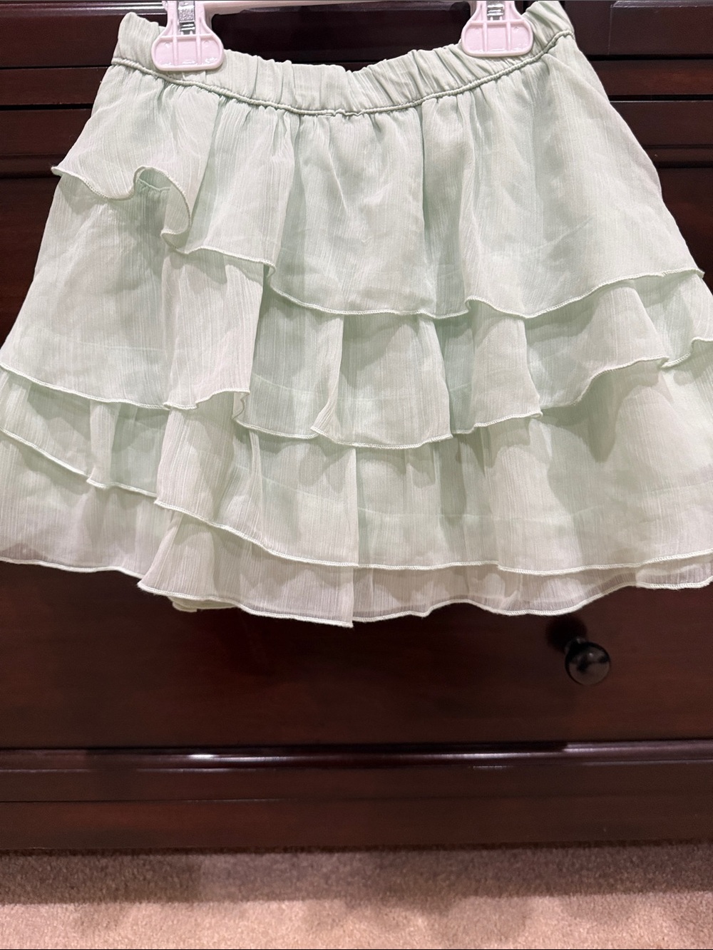 abercrombie kids Mint Green Ruffle Skirt